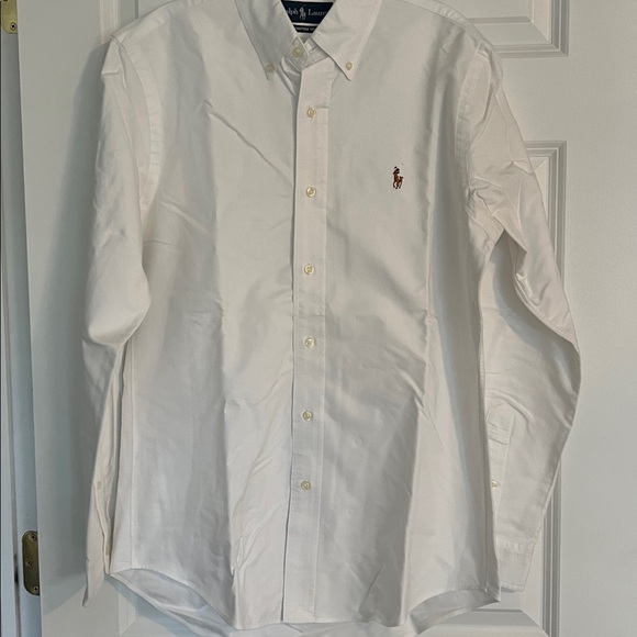 Ralph Lauren Men's White Button Down Shirt, Custom Fit Size S - Picture 2 of 7